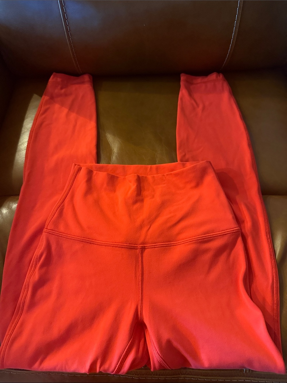 LuluLemon High-Waist Women's Performance Leggings - Coral Red
